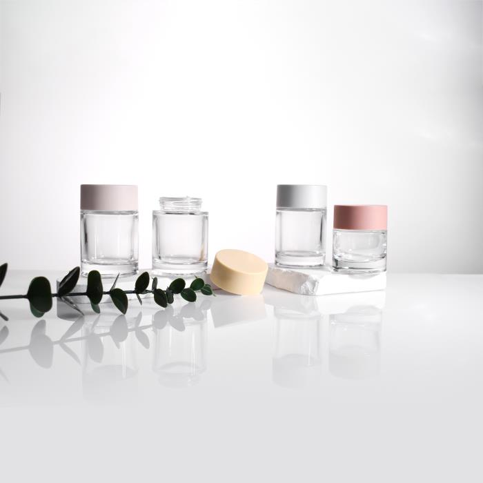 JG-HP Tall Premium Glass Cosmetic Jars